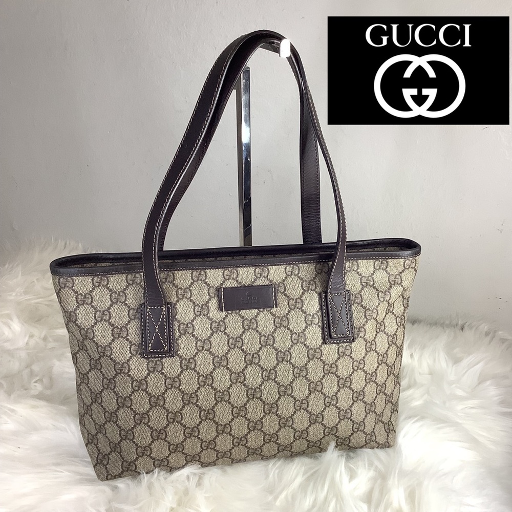 🛍 VINTAGE GUCCI ORIGINAL GG SUPREME CANVAS TOTE SMALL